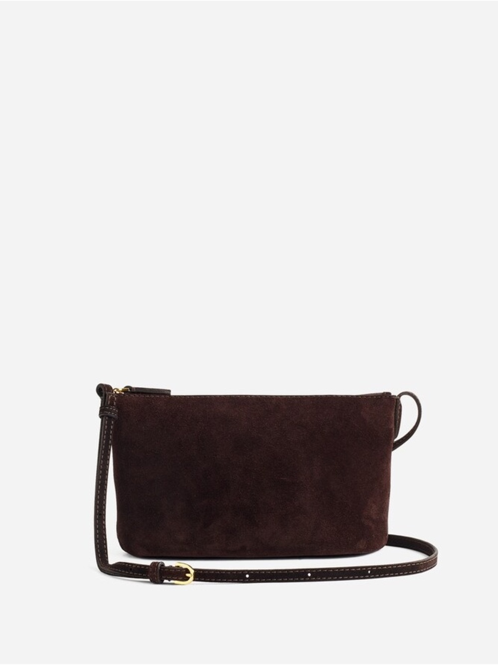 Mini Crossbody Bag in Soft Grain Dark Carob